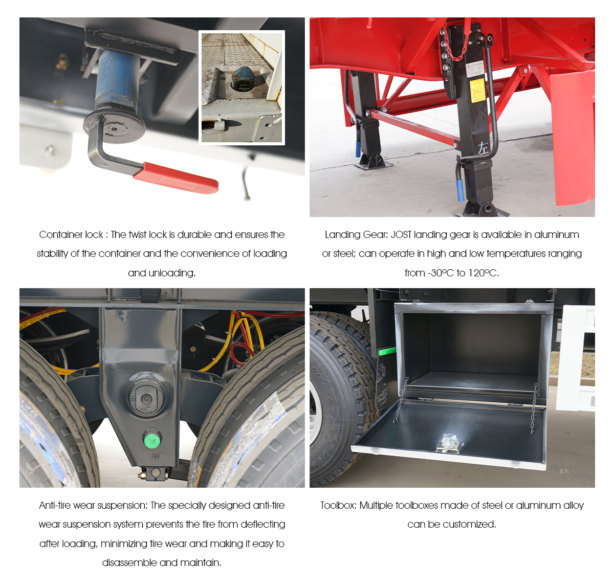 Semirremolques plataforma 40ft-45ft para la venta